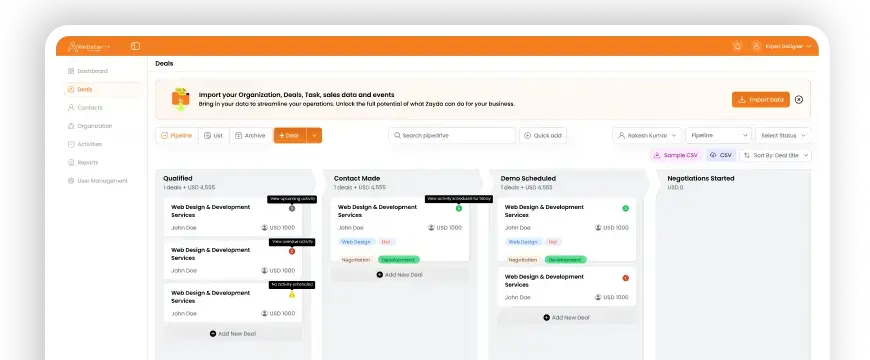 Pipeline lead management system